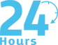Service engineer<br> visits in 24 hours